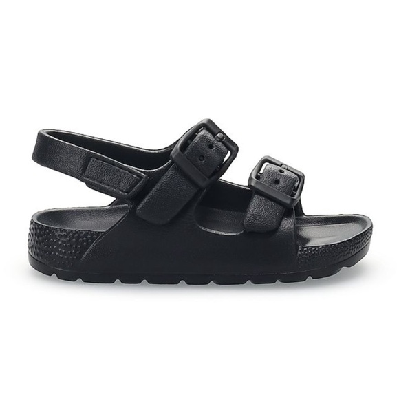 Jumping Beans Black Sandals with Buckles - Infant Baby Toddler size 5/6 - Picture 1 of 8
